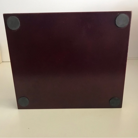 Wooden Jewelry Box Theresa Kogut Print Folk Art Flower Basket - Vintage - Picture 5 of 14